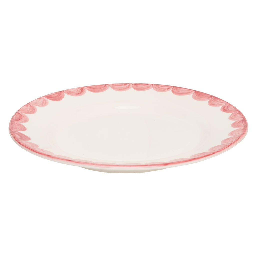 Pink Scallop Dinner Plate