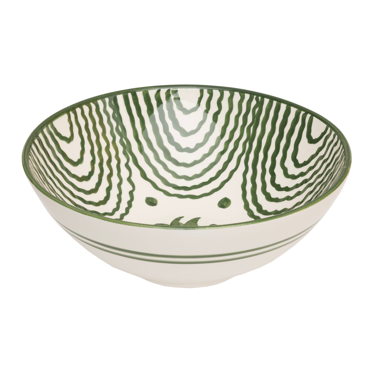Flor Very Large Green Serving Bowl