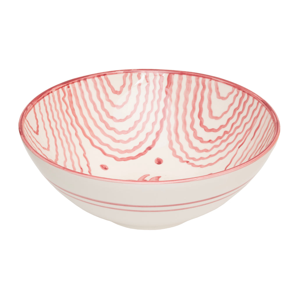 Flor Very Large Pink Serving Bowl
