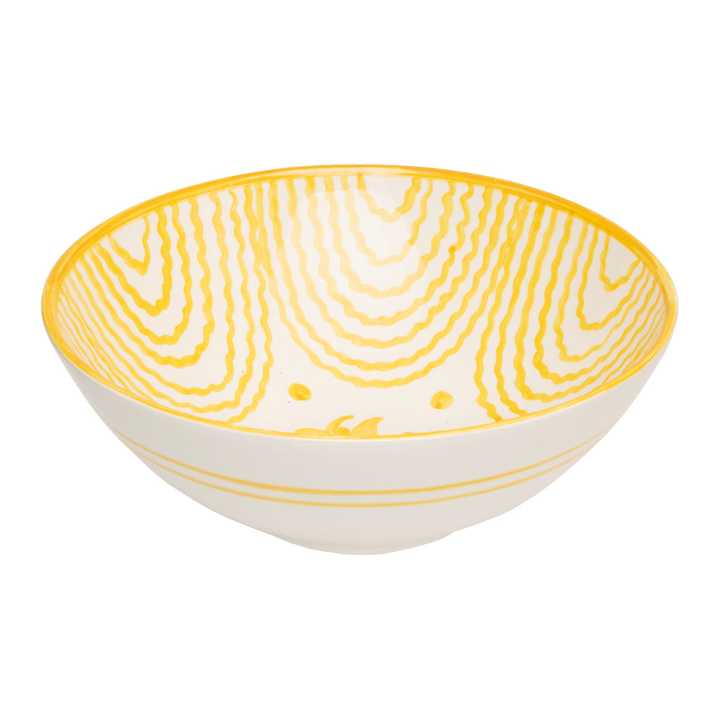Flor Very Large Yellow Serving Bowl