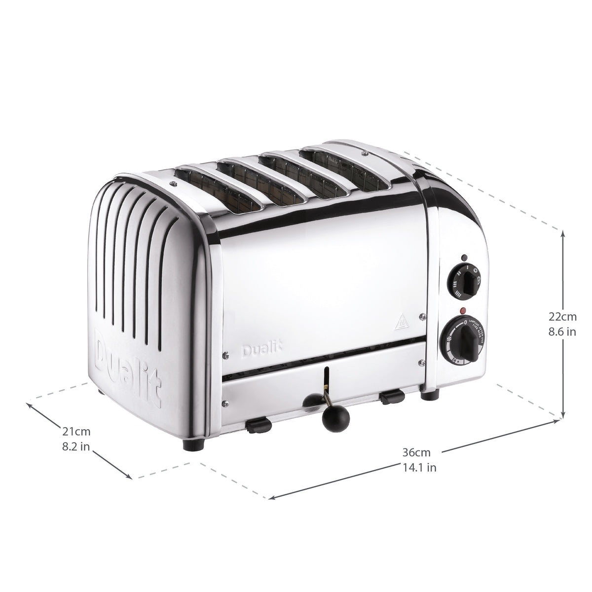 4 Slot Classic Toaster in Polished Chrome