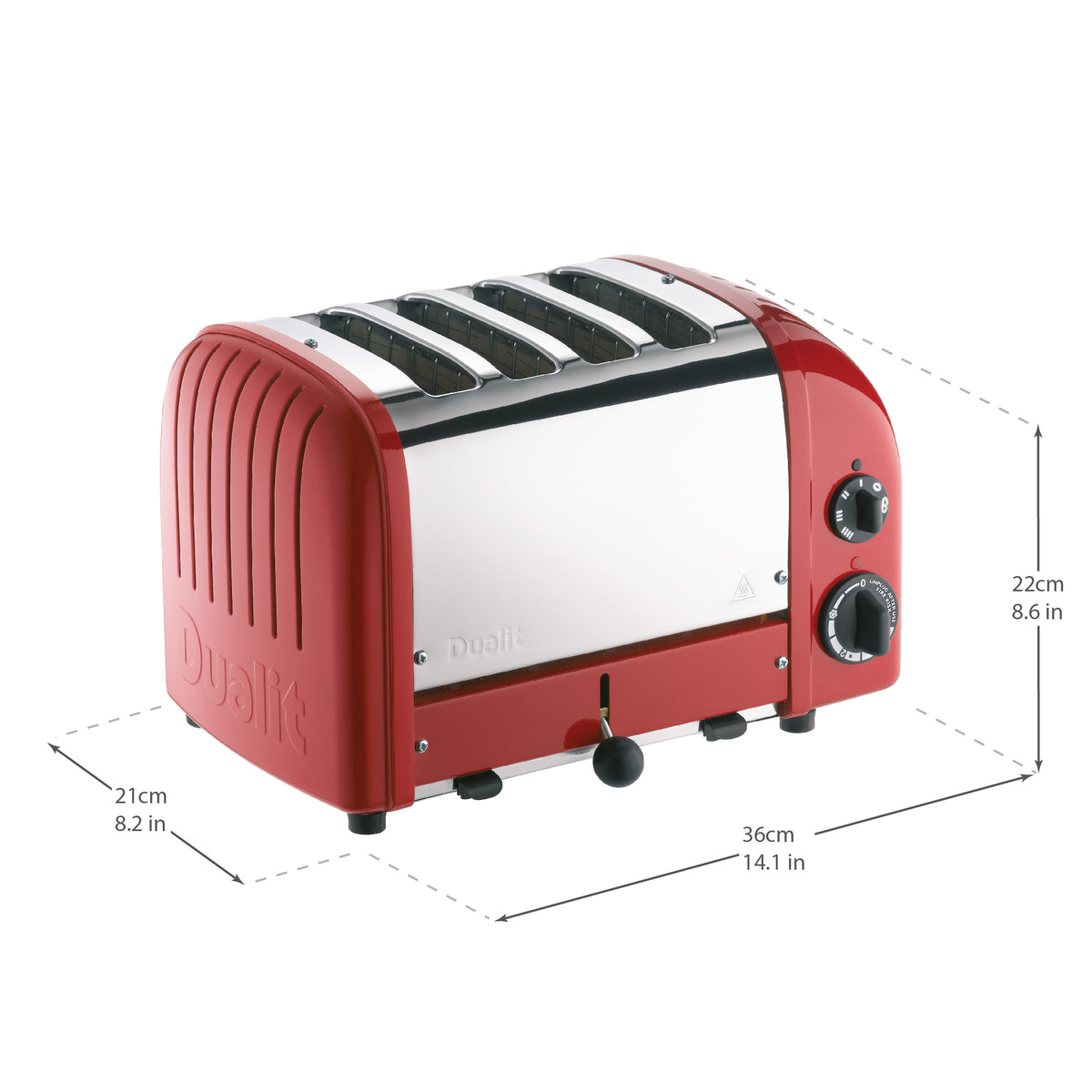 4 Slot Classic Toaster in Red