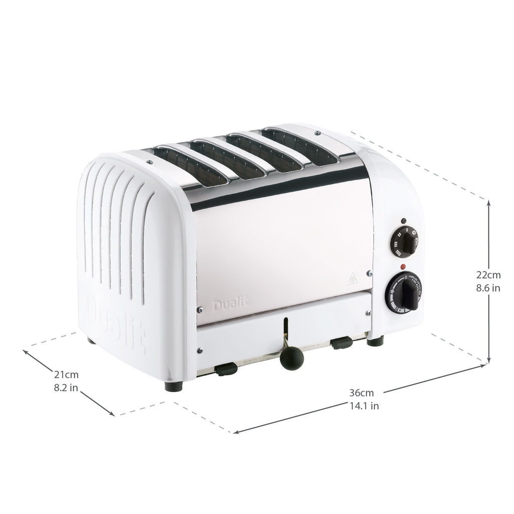 4 Slot Classic Toaster in White