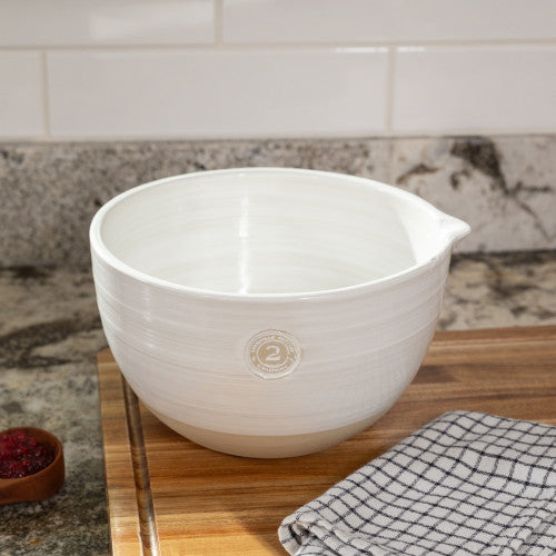 #2 Louisville Pottery Collection Nested Mixing Bowl in White