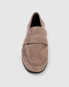 Arrow Loafer in Taupe Suede