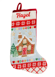 Needlepoint Gingerbread House Stocking