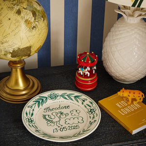 Personalized Sage Birth Plate