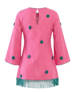 Tillie Dress in Bubblegum Lagoon