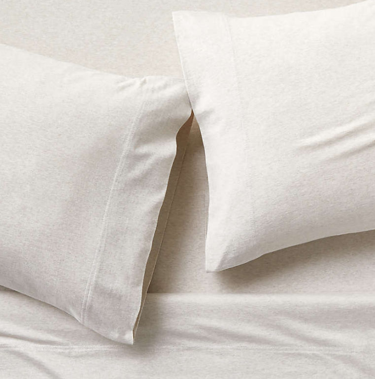 Cozysoft Organic Cotton Jersey Oatmeal Brown King Bed Sheet Set