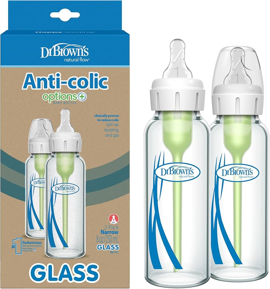 Anti Colic Glass Bottles - 4oz