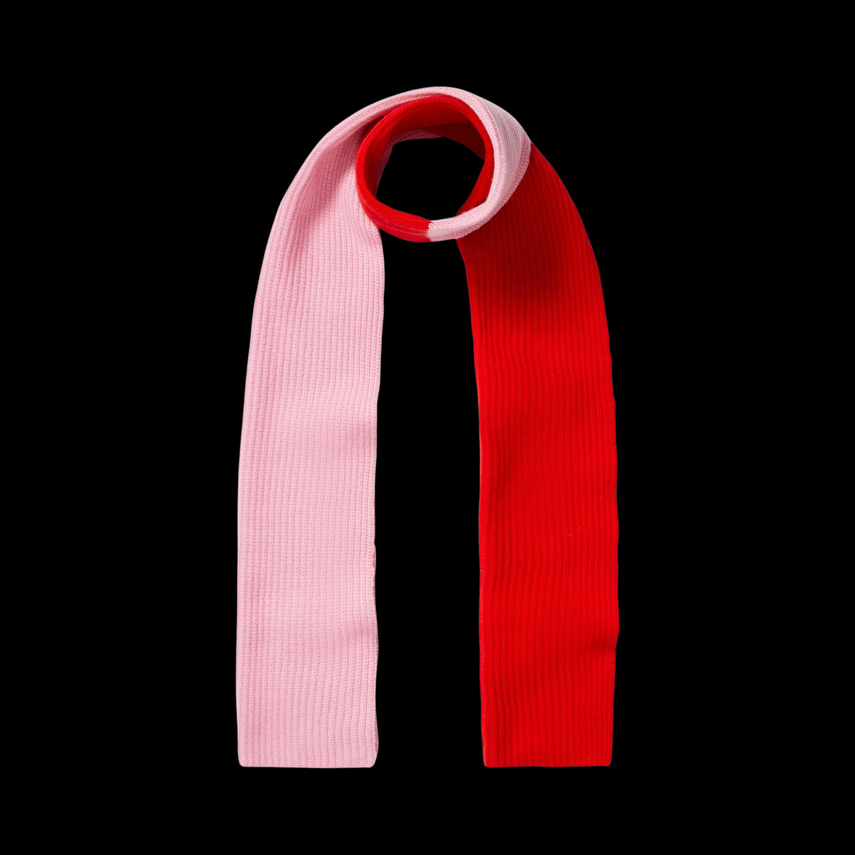Color Block Scarf in Red and Pink