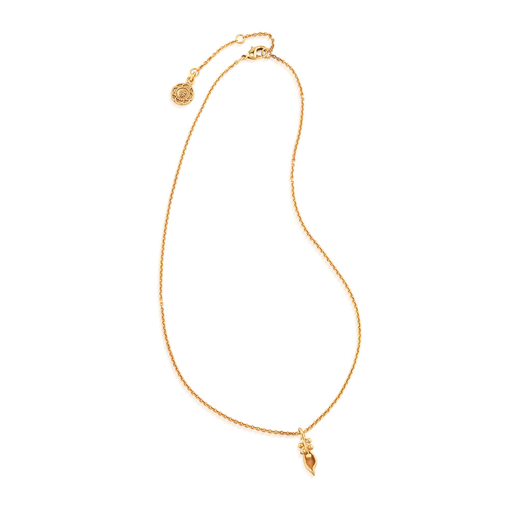 Meadow Lily Charm Necklace in Gold