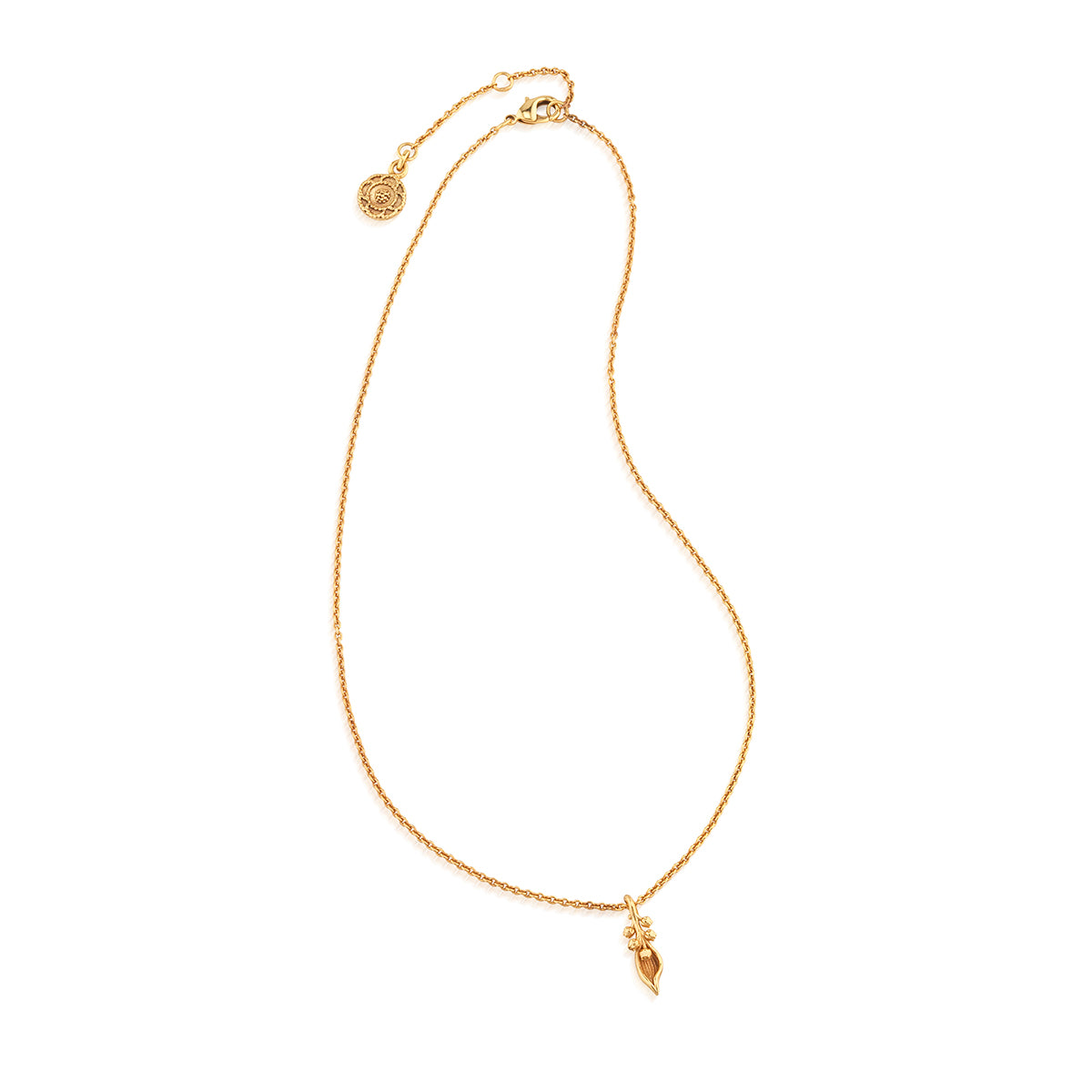 Meadow Lily Charm Necklace in Gold