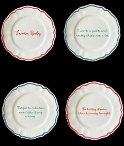 OTM Exclusive: Santa Baby Plates, Set of 4