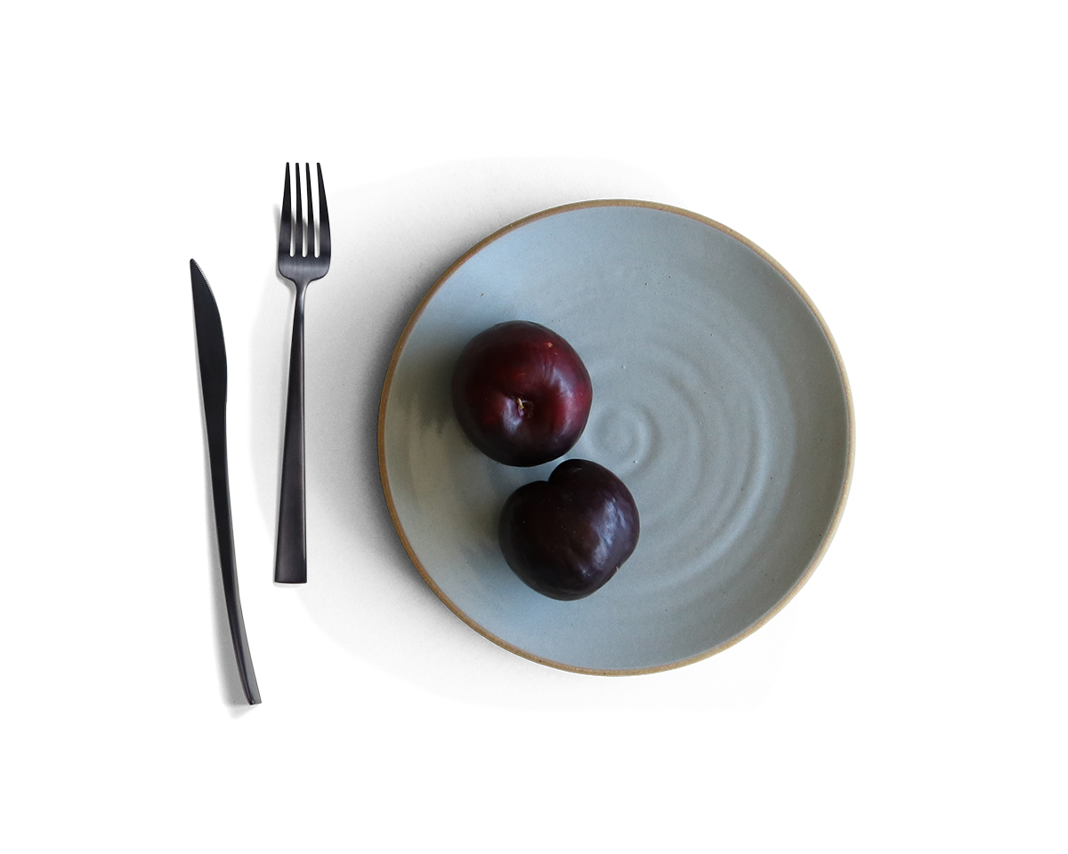 8.5" Coupe Salad Plate (Dark Brown/Sage)