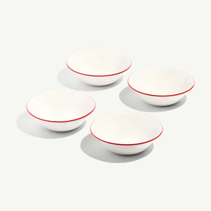 Side Bowls in Red Rim