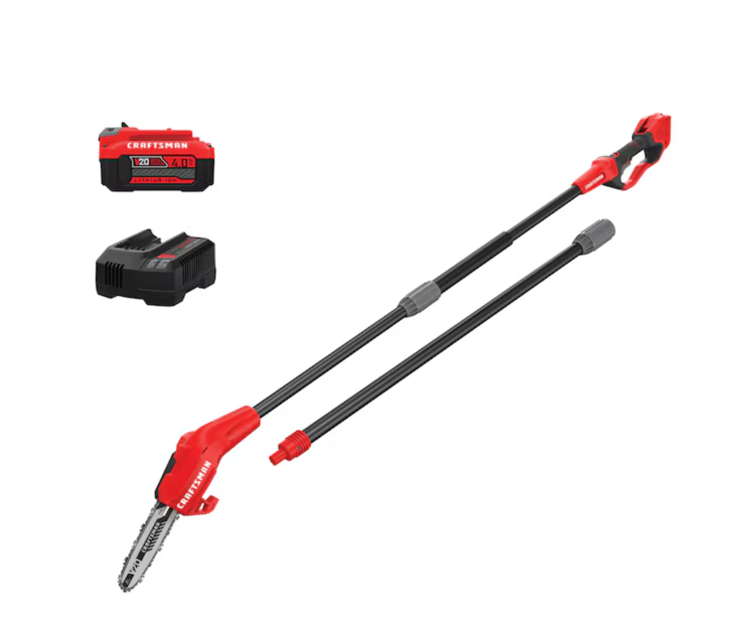 CRAFTSMAN V20 20-volt Max 8-in 4 Ah Battery Pole Saw (Battery and Charger Included)
