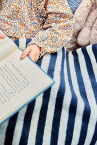 Sideline Stripe Navy Midi Blanket