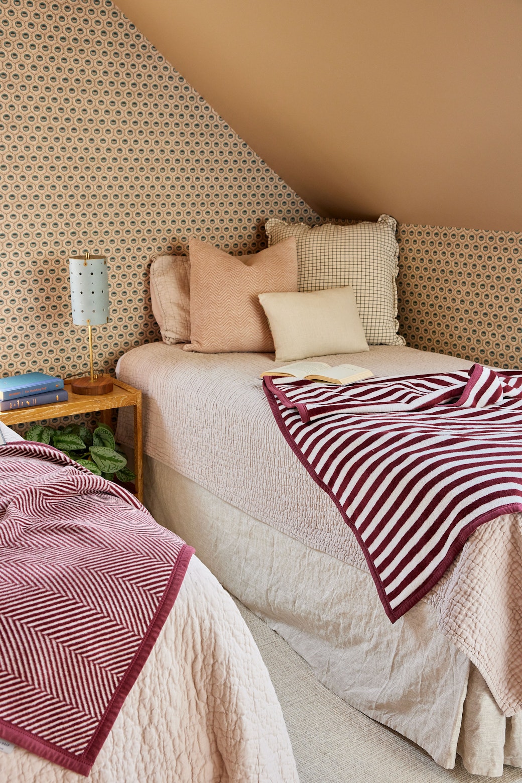 Sideline Stripe Maroon Midi Blanket