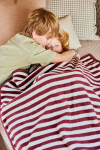 Sideline Stripe Maroon Midi Blanket