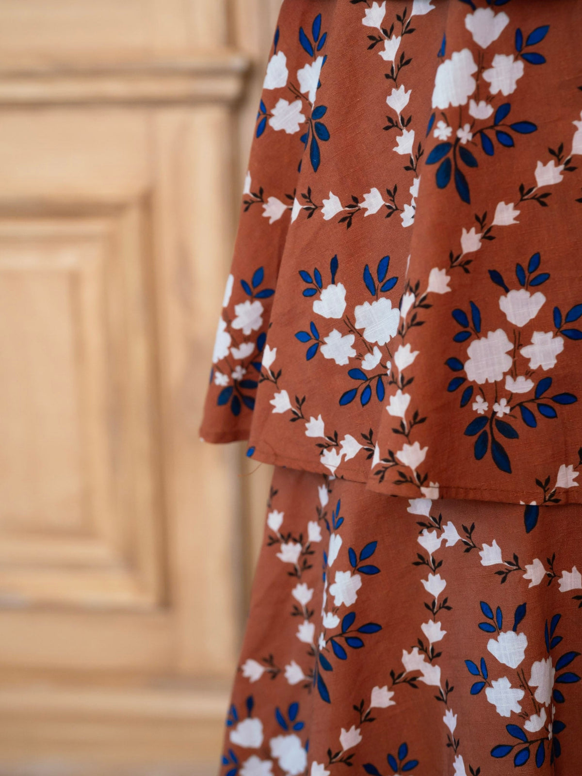 Brenda Tiered Skirt in Marigold Honey Floral