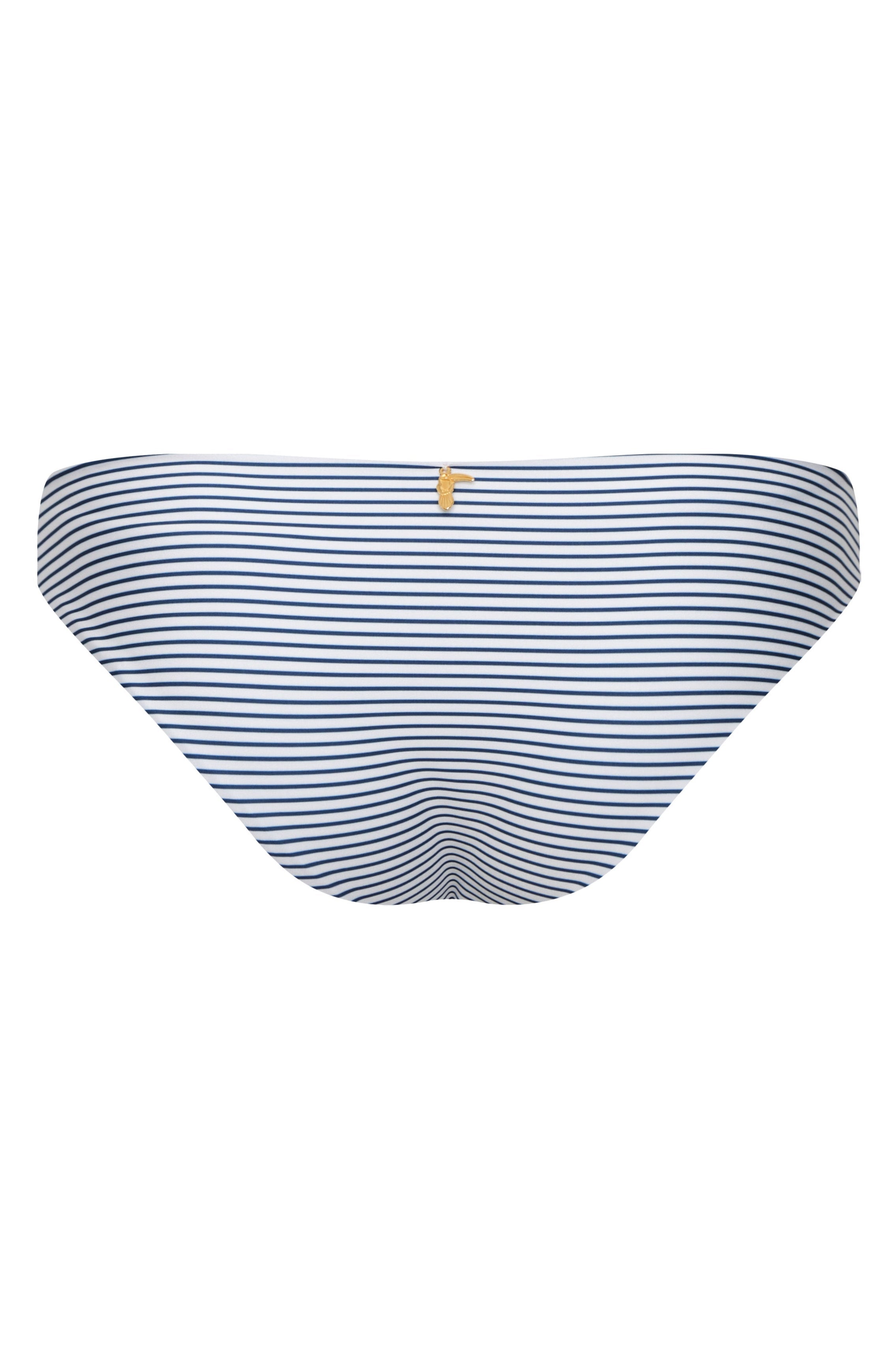 Sunset Waves Bottom in Navy Stripes & Ivory