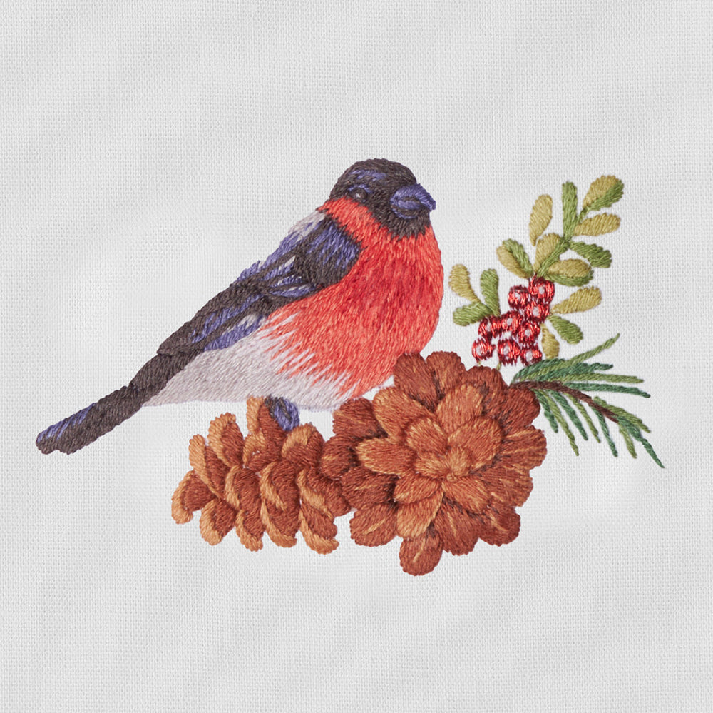 Henry Handwork Pinecone Bird Towel - Thumbnail 4