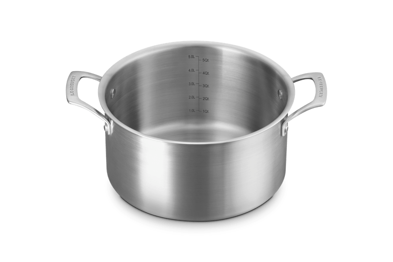 Essential Stainless Steel Deep Round Stockpot, 6.25 qt.