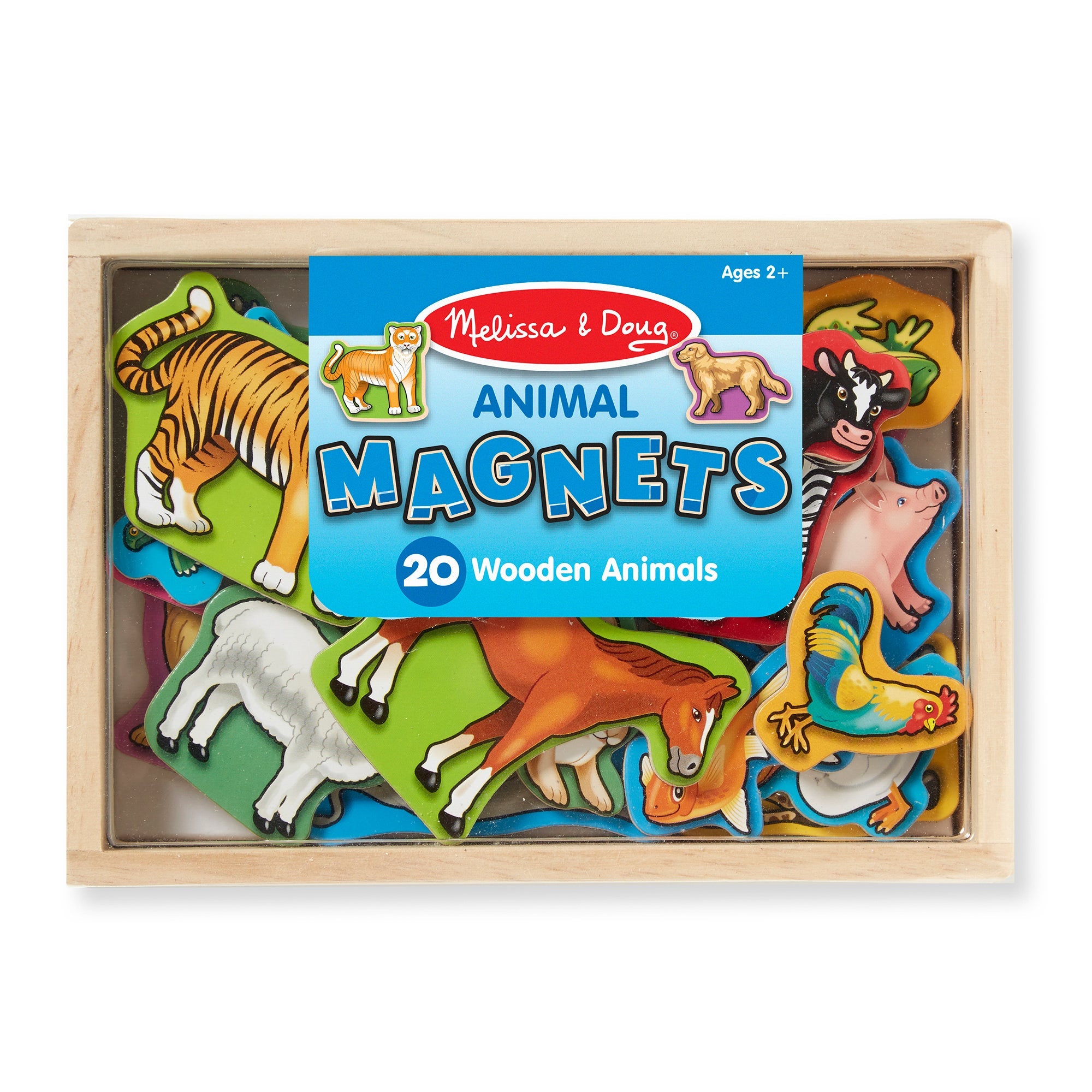 20 Wooden Animal Magnets