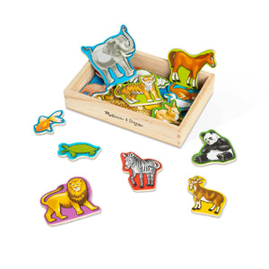 20 Wooden Animal Magnets
