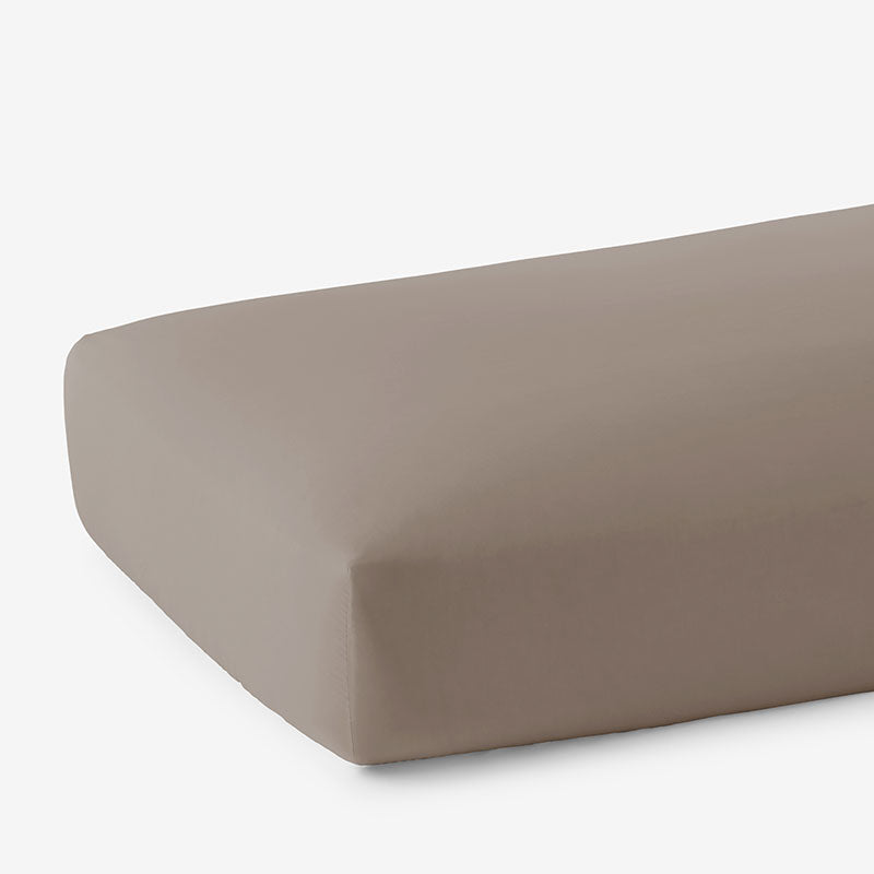 Classic Cool Cotton Percale Fitted Bed Sheet - Olive Green - King