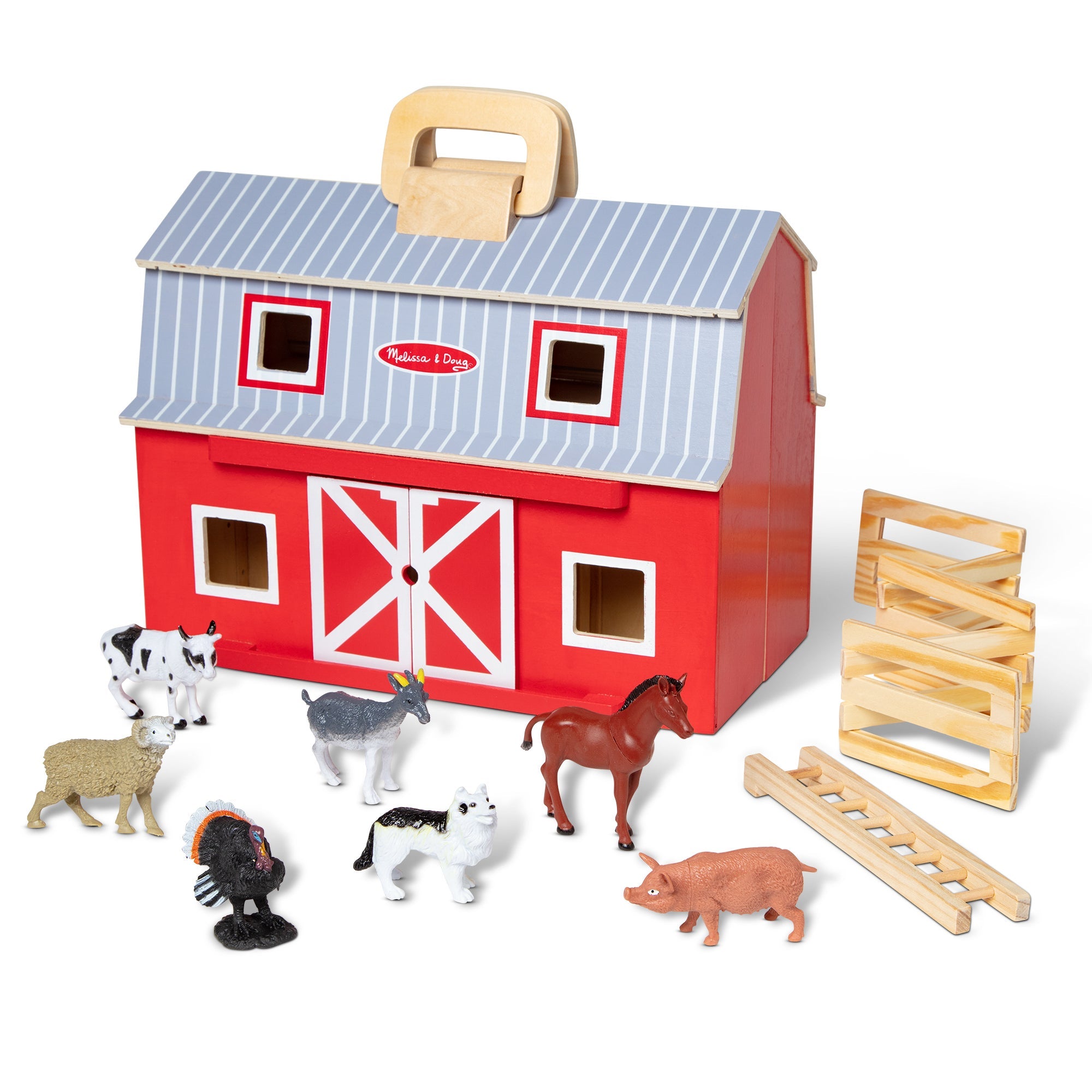 Fold and Go Barn with Farm Animals