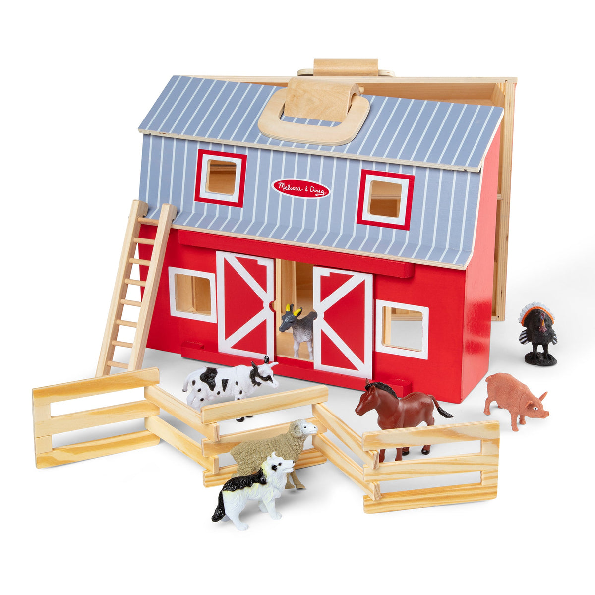 Fold and Go Barn with Farm Animals