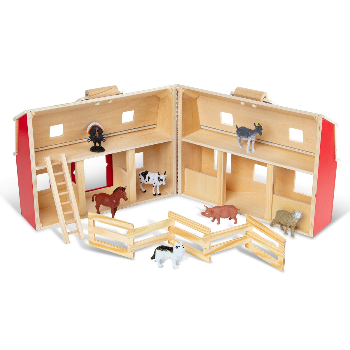 Fold and Go Barn with Farm Animals