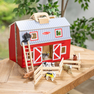 Fold and Go Barn with Farm Animals