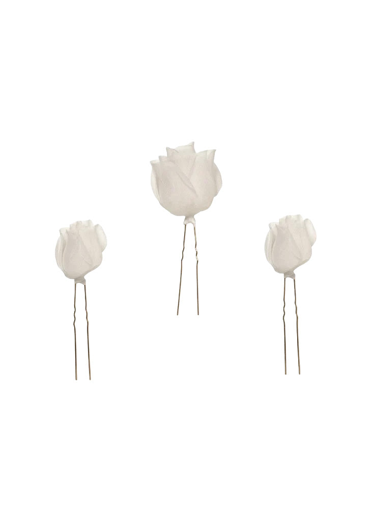 Rosalia Hairpins in Cream, Set of 3