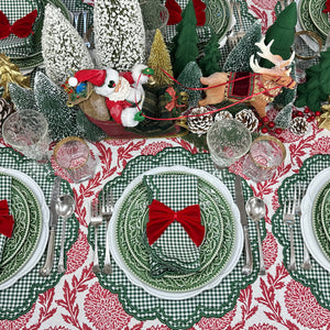 Bettina Napkin in Dark Green Gingham, Set of 4