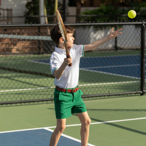 Henry Duvall Henley Polo for boys in lightweight performance fabric, wrinkle-resistant and stain-resistant classic preppy polo shirt for school and everyday wear.