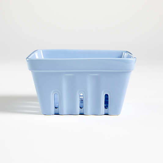 Blue Porcelain Berry Box Colander