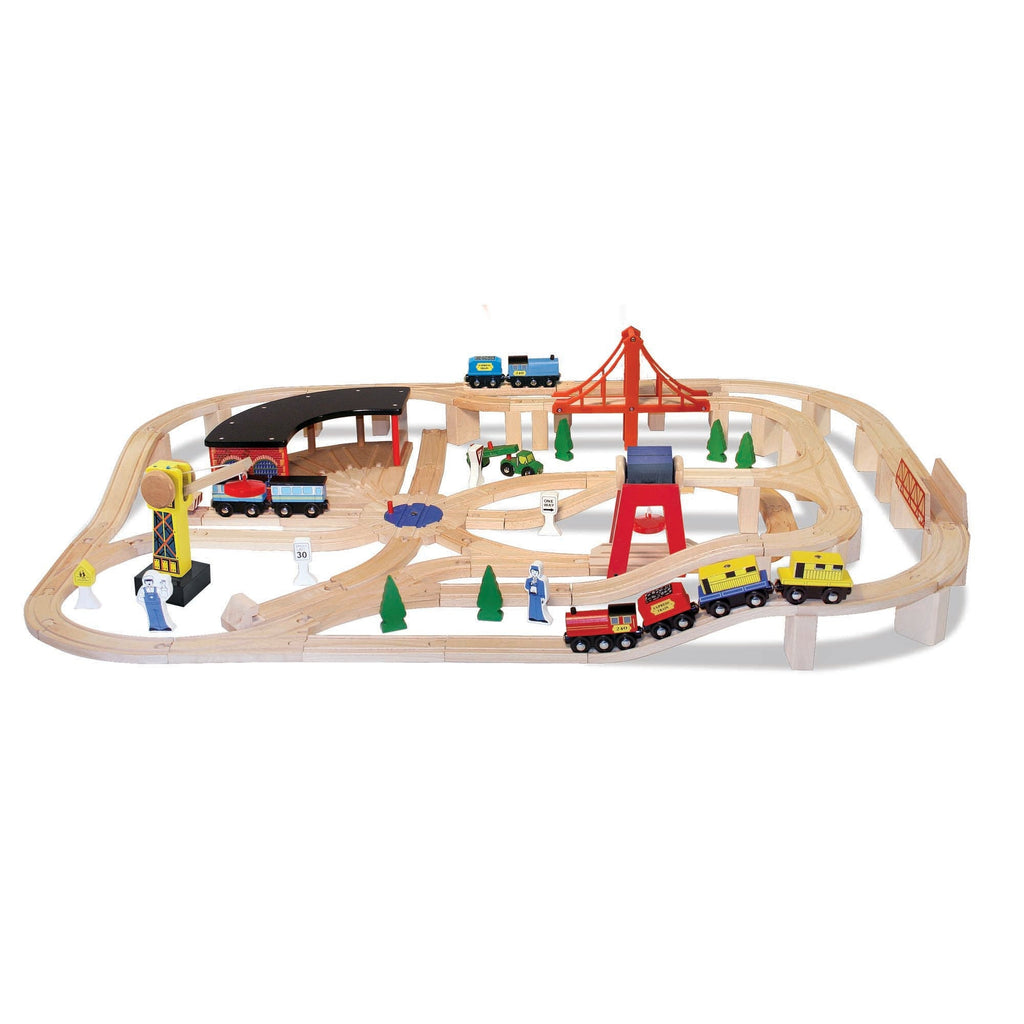 Wooden Railway Train Set