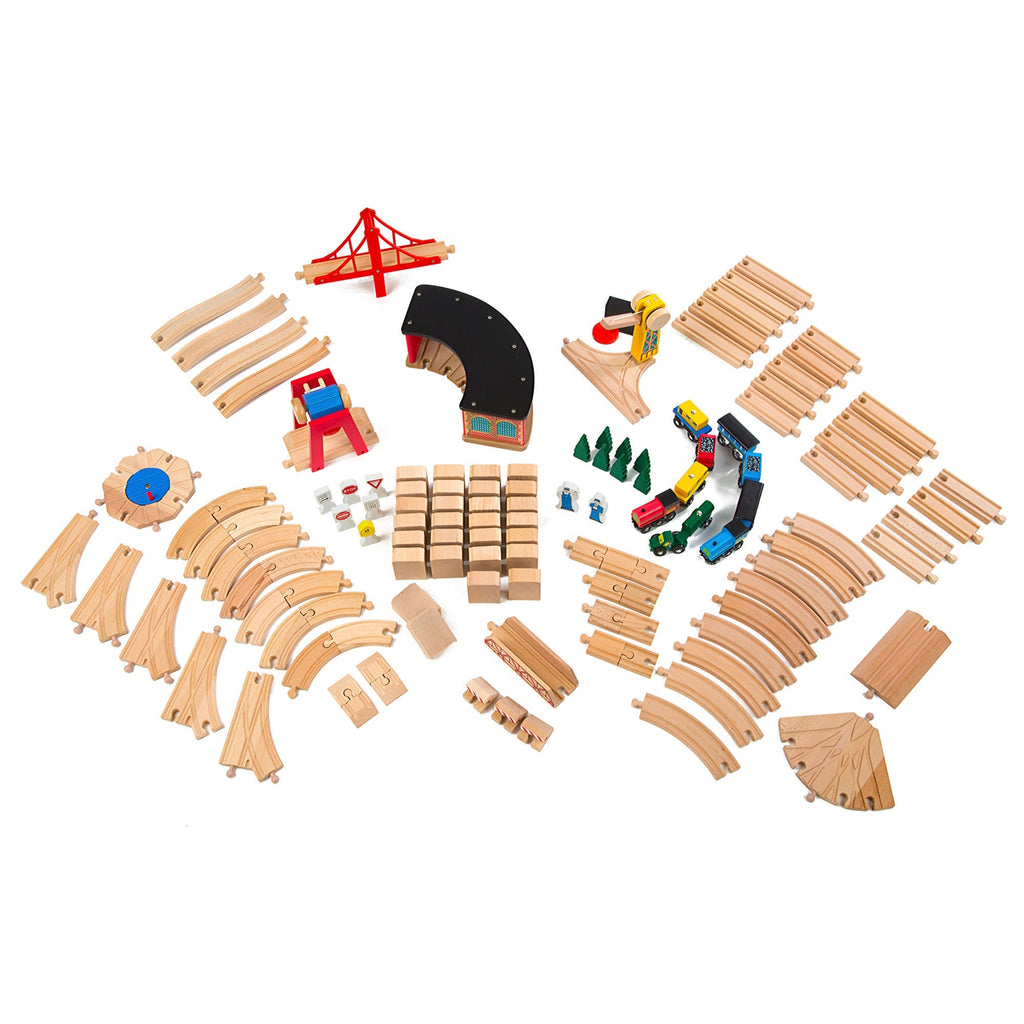 Wooden Railway Train Set
