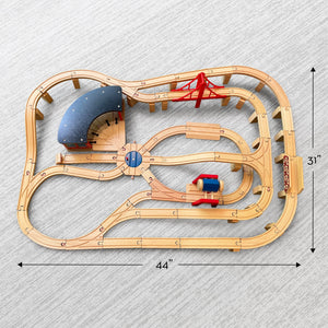 Wooden Railway Train Set