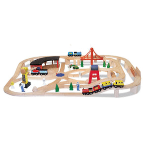 Wooden Railway Train Set