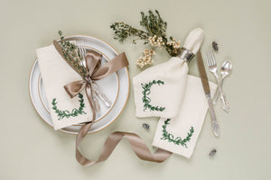 Laurel Embroidered Napkins