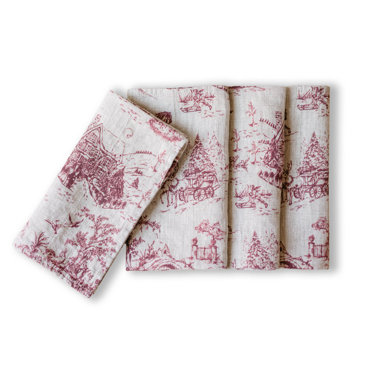 Winter Wonderland Toile Serviettes, Set of 4