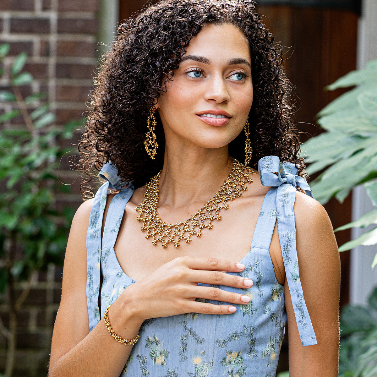 Jasmine Cascade Necklace in Pearl