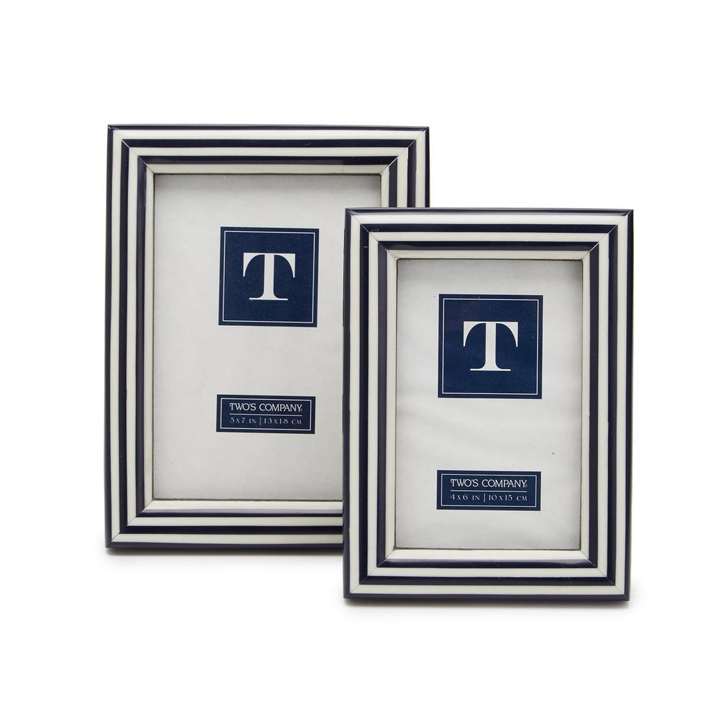 Nautical Stripe Photo Frames, Set of 2