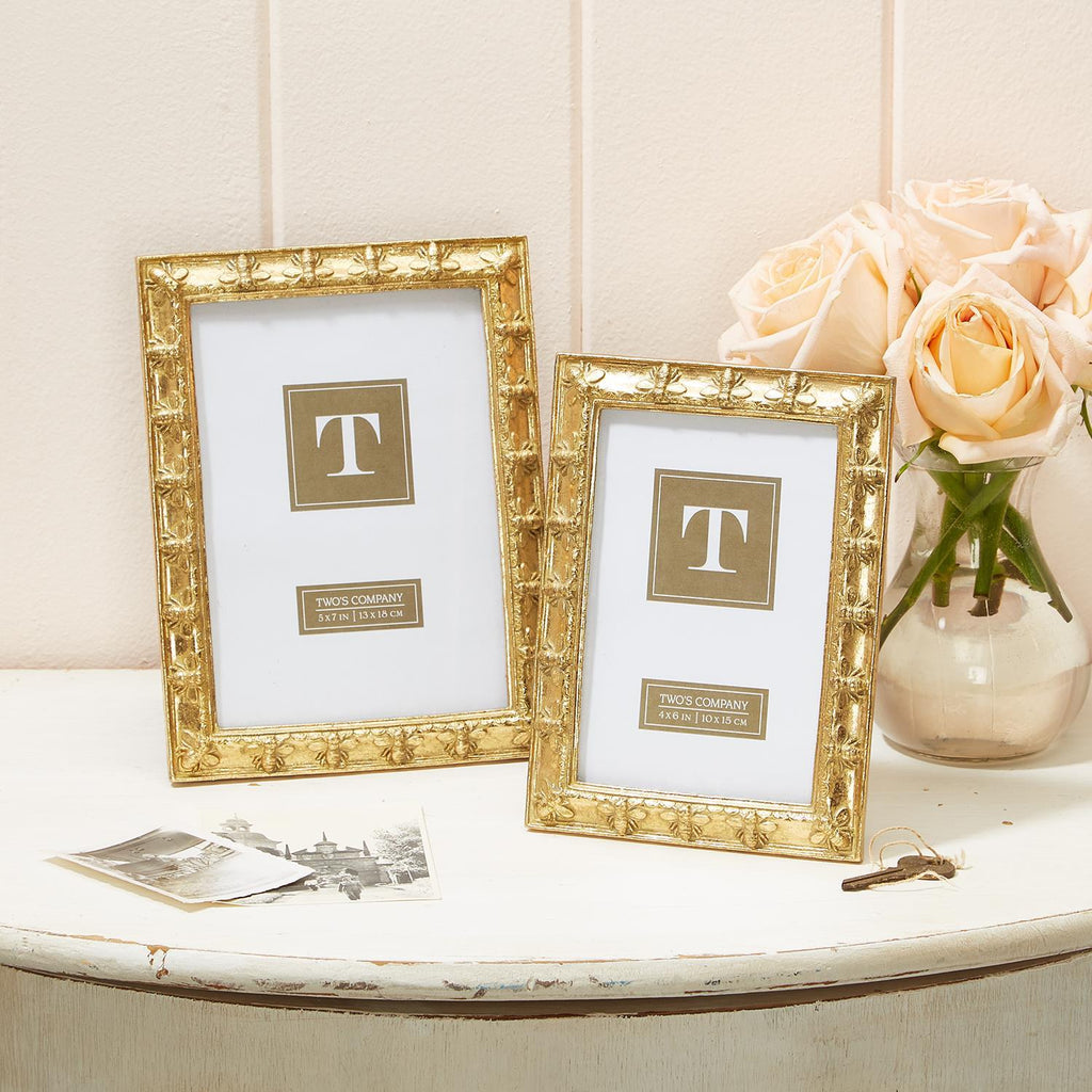 Golden Bee Photo Frames, Set of 2