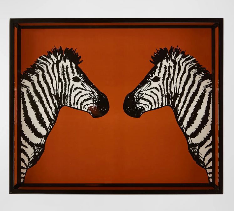 Zebra Lacquer Tray