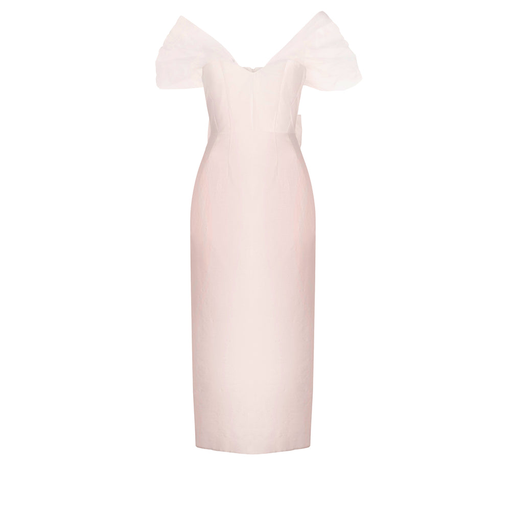 Sylvie Dress in Ballet Pink Silk Wool